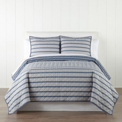 IZOD Kingsley Stripe Reversible Quilt | Hamilton Place