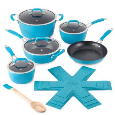 Tramontina 14 Piece Ceramic Cookware Set (Teal)