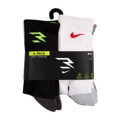 Nike 3BRAND by Russell Wilson Big Kid Boys 6 Pair Crew Socks