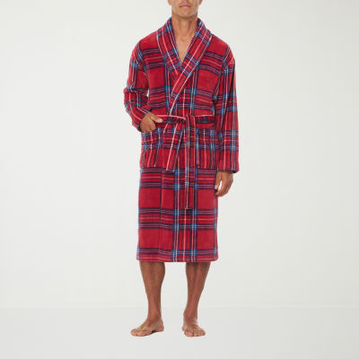 Residence Mens Big and Tall Fleece Long Sleeve Long Length Robe