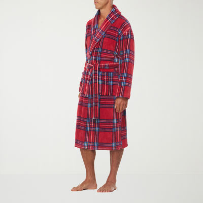 Residence Mens Big and Tall Fleece Long Sleeve Long Length Robe