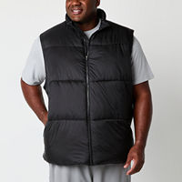 Xersion Quilted Mens Vest Big and Tall, Large Tall, Black