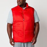 Xersion Quilted Mens Vest Big and Tall, Large Tall, Red