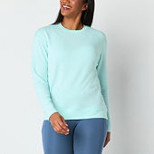St. John's Bay Polar Fleece Womens V Neck Long Sleeve