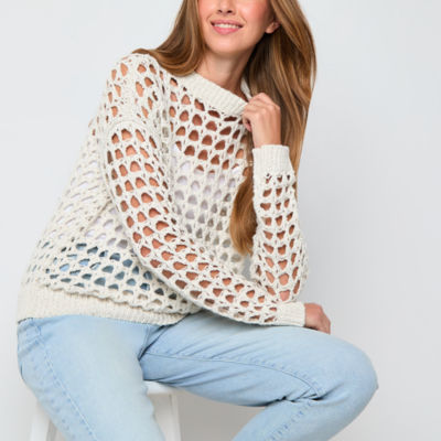 a.n.a Womens Crew Neck Long Sleeve Pullover Sweater