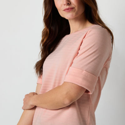 KatieJ Shane Off Shoulder Crop Long Sleeve, Sailboat Blue main image 1