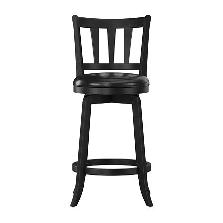 Presque Counter Height Swivel Bar Stool, One Size, Black