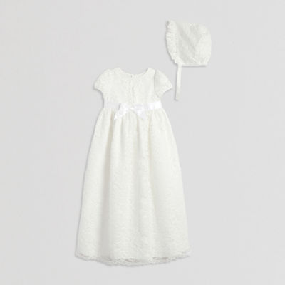 Mia & Mimi Baby Girls Christening 2-pc. Short Sleeve Puffed A-Line