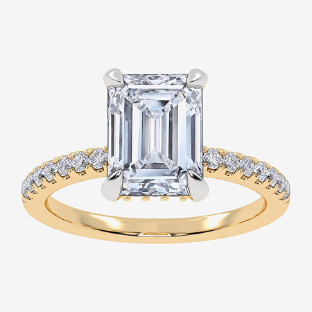 Modern Bride (f-g /vs2-si1) Womens 2 1/4 Ct. T.w. Lab Grown White Diamond 14k Gold Side Stone Engagement Ring In Gold