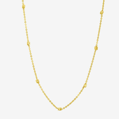 Gold Addiction Womens 10K Gold 18 Inch Link Chain Necklace