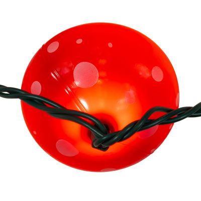 Kurt Adler 12' 10-Light Mushroom With Green Wire String Lights