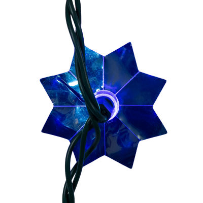 Kurt Adler 15.7' 20-Light Multicolor Led Clear Lotus Flower With Green Wire String Lights