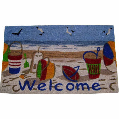 Beach Rectangular Doormat 18"X30", Color Multi JCPenney