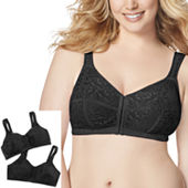 Just My Size® Bras: 2-pack Front Closure Full-Figure Wire-Free Bra MJP110