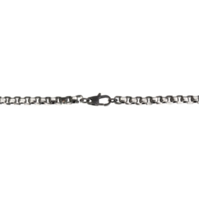 Stainless Steel 8 1/2 Inch Solid Box Chain Bracelet