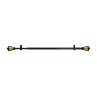 Camino ¾" Adjustable Curtain Rod with Lincroft Finial
