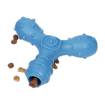 Pet Life 'Grip N' Play' Treat Dispensing Football Shaped Suction Cup Dog Toy - Blue
