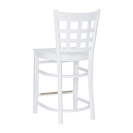 Lashley Kitchen And Dinning Room Collection Counter Height Bar Stool, One Size, White