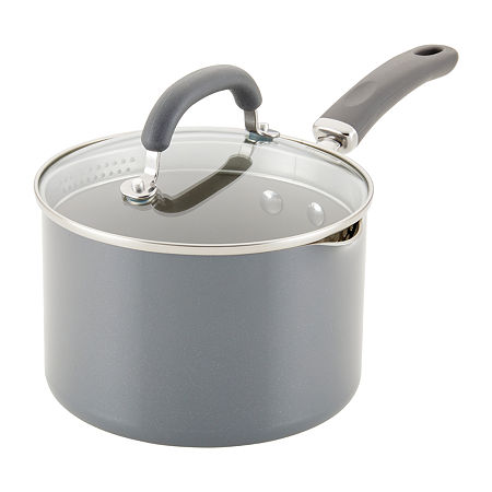 Rachael Ray Create Delicious 3-qt. Non-Stick Sauce Pan With Lid, One Size, Gray