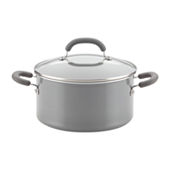 Brentwood 6 Quart Non-Stick Aluminum Dutch Oven in Black