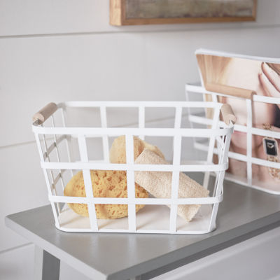 Enchante Metal Rectangular Decorative Storage Bin