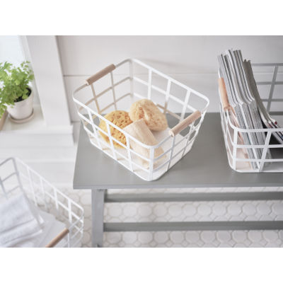 Enchante Metal Rectangular Decorative Storage Bin