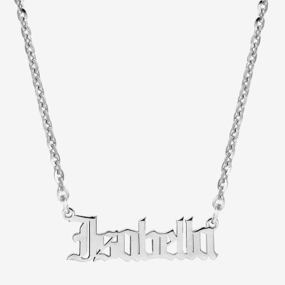 Womens Sterling Silver Name Necklace