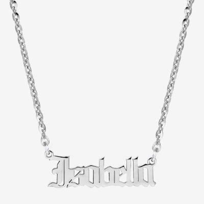 Womens Sterling Silver Name Necklace