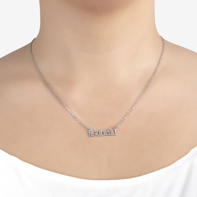 Womens Sterling Silver Name Necklace