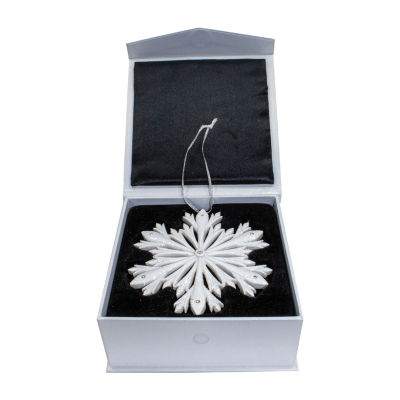 Kurt Adler 4-Inch Elegant Snowflake Ornament with Swarovski Elements