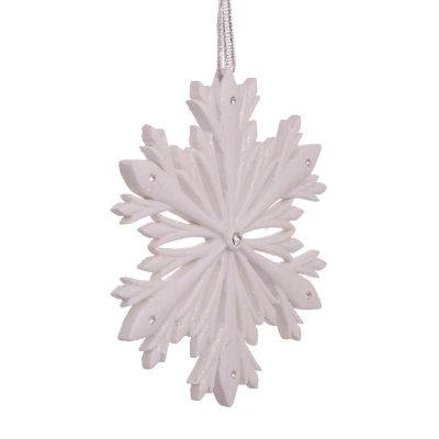 Kurt Adler 4-Inch Elegant Snowflake Ornament with Swarovski Elements