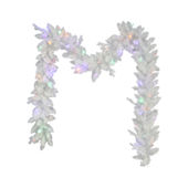 Kurt Adler 9-Foot Pre-Lit Crystal White Garland, Color: White - JCPenney