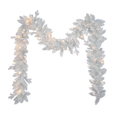 Kurt Adler Indoor Christmas Garland, Color: White - JCPenney