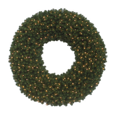 Kurt Adler 84in Pre-Lit Commercial Indoor Christmas Wreath