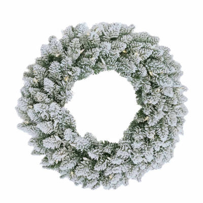Kurt Adler 24in Snow Pine Indoor Christmas Wreath