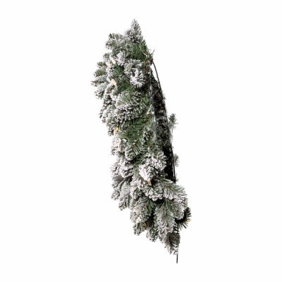 Kurt Adler 24in Snow Pine Indoor Christmas Wreath