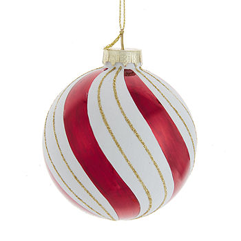 Kurt S. Adler 80 mm Clear & White Santa & Snowman Glass Ball Ornaments 6 Piece