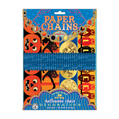 Eeboo Halloween Paper Chain - 120 Links Paper Craft