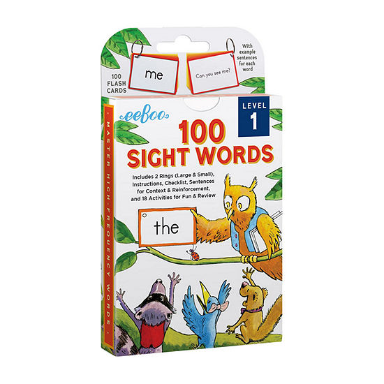Eeboo 100 Sight Words Level 1 Educational Flash Cards