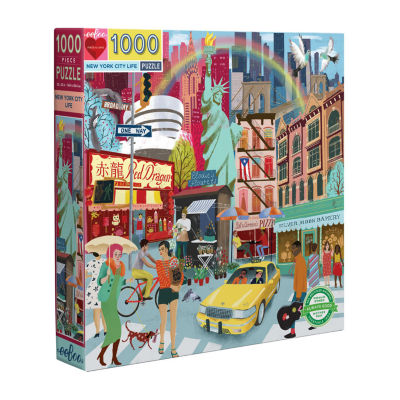 Eeboo Piece And Love New York Life 1000 Piece Square Adult Jigsaw 1000-pc. Puzzle