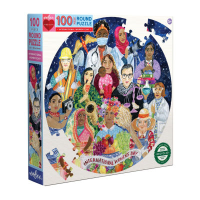 Eeboo International Women'S Day 100 Piece Round 23" 100-pc. Puzzle