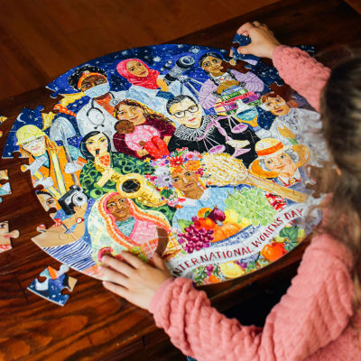 Eeboo International Women'S Day 100 Piece Round 23" 100-pc. Puzzle