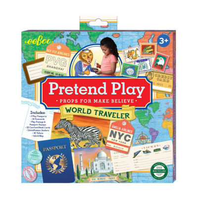Eeboo World Traveler Pretend And Role Play Activity Set Toy Tool