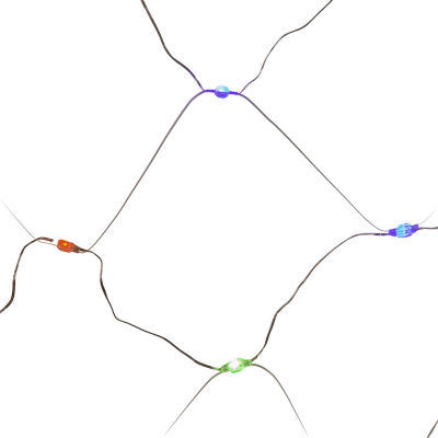 Kurt Adler 182-Light Dual Color (Warm White and Multicolored) LED Net-Style Light Set