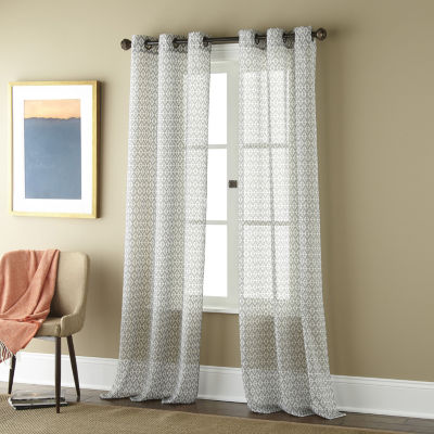 Stratford Park Carina Grommet Top Sheer Set of 2 Curtain Panel
