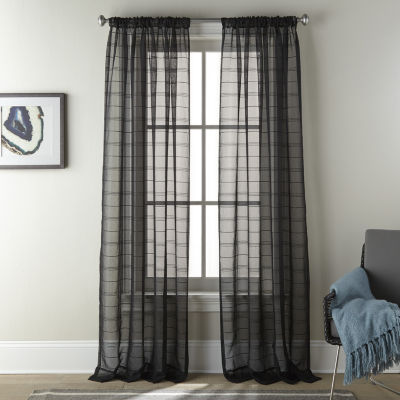 Stratford Park Karina Sheer Rod Pocket Set of 2 Curtain Panel - JCPenney