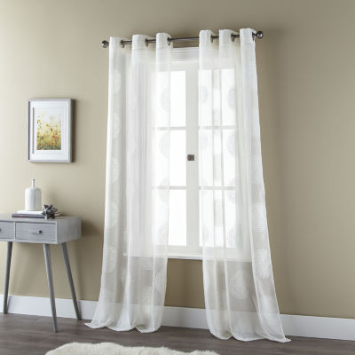 Stratford Park Sherry Sheer Grommet Top Set of 2 Curtain Panel - JCPenney