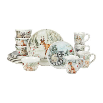 Certified International Winter's Walk 16-pc. Earthenware Dinnerware Set