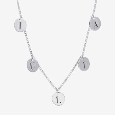 Womens Sterling Silver Name Necklace