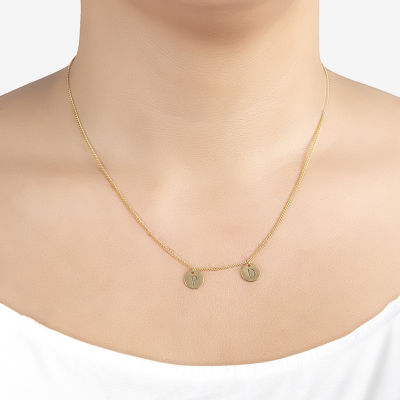 Womens 14K Gold Over Silver Name Necklace